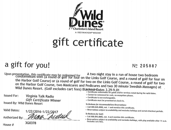 Wild Dunes Resort (2 Nights with Golf) CALL FOR SPECIAL PRICE